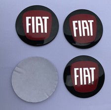 4x Fiat Wheel Centre Sticker