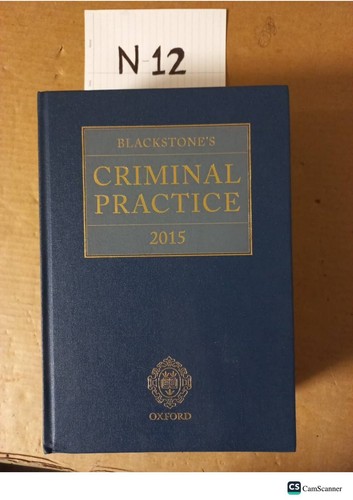 Blackstone criminal practice - criminal,
