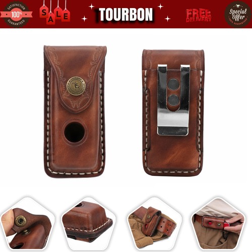 Tourbon leather knife - leather, sheath