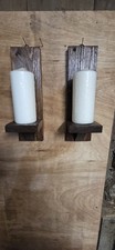 A Pair Of Wooden Wall Sconces