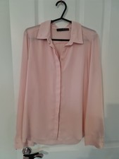 Ladies Pink Blouse Size 8 Long Sleeve Primark
