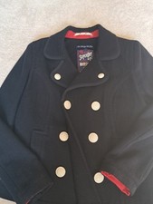 DESIGNER Superdry New Avengers Pea coat WOOL BLEND COAT JACKET large