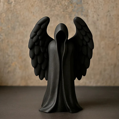 Dark angel sculpture - dark,