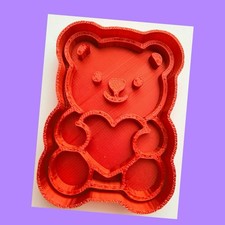 Teddy Bear Love  Heart  Cookie