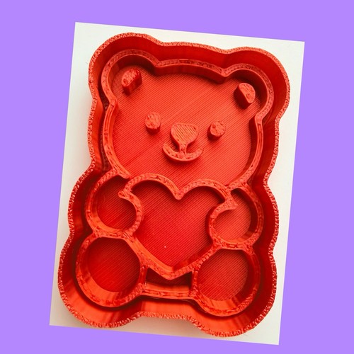 Teddy bear love heart cookie - bear,