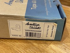 1 X PAIR HOT/COLD ARMITAGE SHANKS SANDRINGHAM 3/4" BATH TAPS CHROME S7032AA BNIB