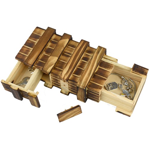 Wooden puzzle box brain teaser - box,