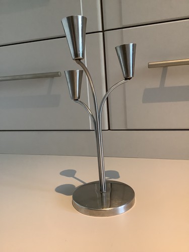 Danish steel candlestick - steel,