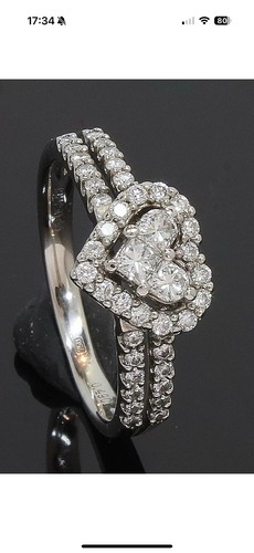 Carat white gold - gold, heart