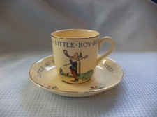 1937 Bovey Nursery  Cup and Saucer Little boy Blue Cup and Little Bo Peep Saucer