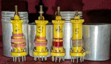 FOUR, YELLOW DENCO RADIO COIL  NOVAL PLUG IN HAM RADIO QRP