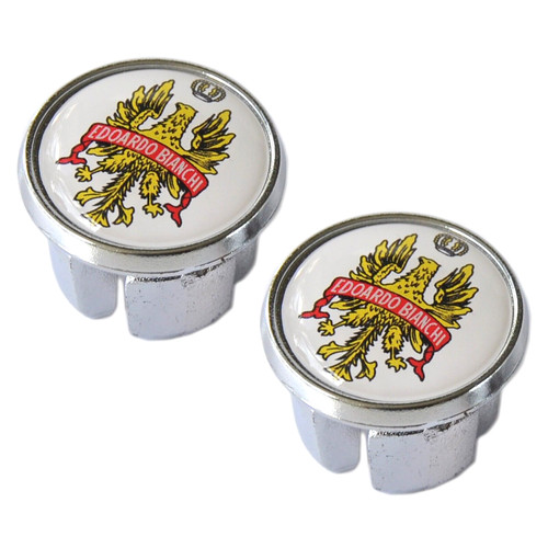 Bianchi chrome handlebar caps - chrome,
