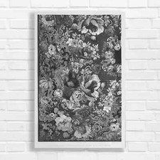 Vintage Floral Tapestry Black