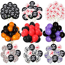 12''Black Halloween Party Balloons Black & Orange Balloons latex Halloween Party