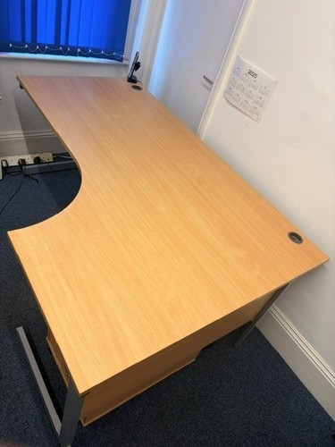 Large corner desk cable - corner, desk,