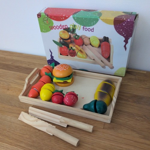 Complete wooden play food - wooden,
