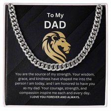 Dad Gift With Cuban Link Chain