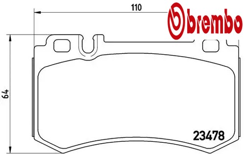 Rear brake pad - pad, disc