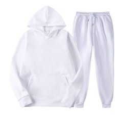 Men Hooded Plain Tracksuit