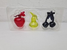 Habitat Vintage Fruity Tree Decorations Handmade Glass Apple Pear Cherry
