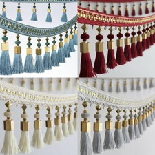 1m Beads Curtain Sewing Tassel Fringe Lace Edging Trim DIY Sewing Craft Blinds