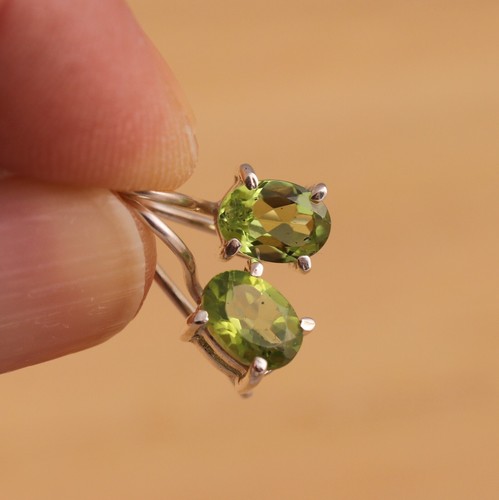 Natural peridot solid - natural, 925