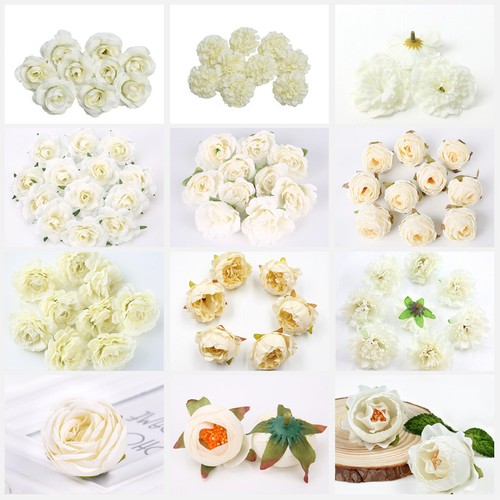 10x roses artificial - 10x, silk