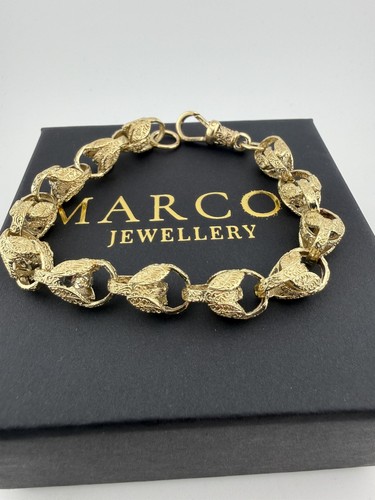 9ct gold tulip bracelet - 9ct,
