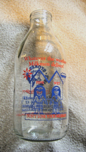 Milk bottle pint glass - milk, 1