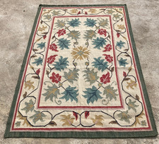 Vintage Traditional Handmade Beautiful Floral Kilim Floor Rug Carpet 190x122 cm