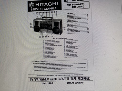 Hitachi trk 9100e service - hitachi,