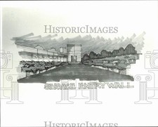 1982 press photo - press, drawing