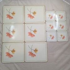 Vintage Cloverleaf Corn Poppy CLC49 6 Placemats And Coasters Boxed