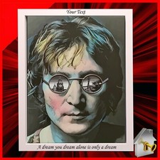 Personalised Engraved Framed John Lennon Handmade Artwork Picture Beatles