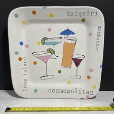 Square cocktail charger plate - square,