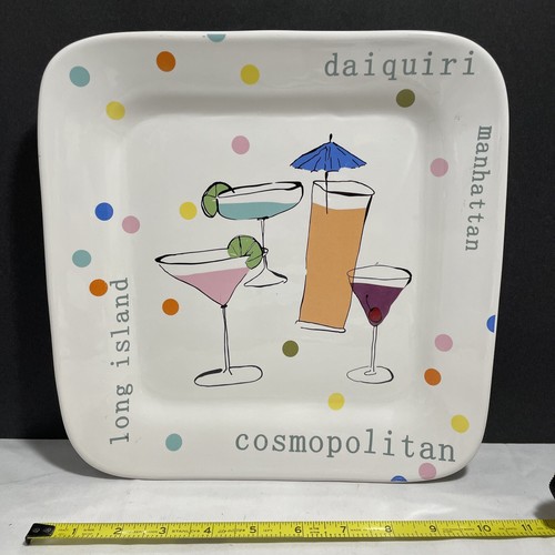 Square cocktail charger plate - square,