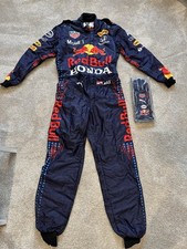 Max Verstappen Race Suit XL Red Bull With Gloves Formula 1