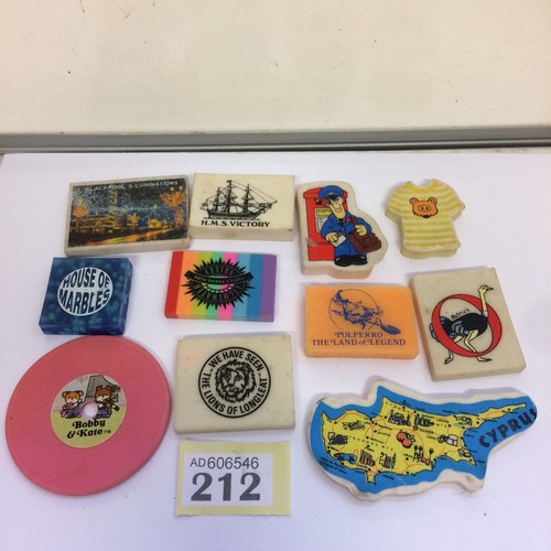 Vintage erasers joblot bundle - erasers,