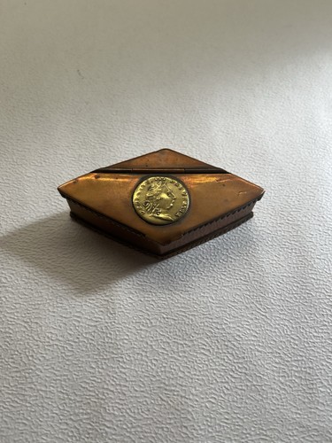 Vintage copper snuff box with - vintage,