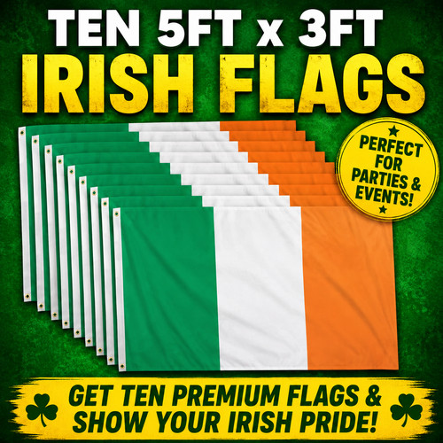 Large irish flag - irish, 5ft