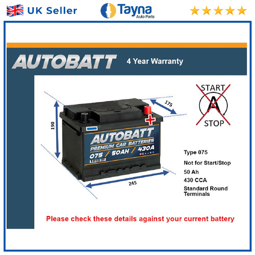 Car battery 075 autobatt - 075,