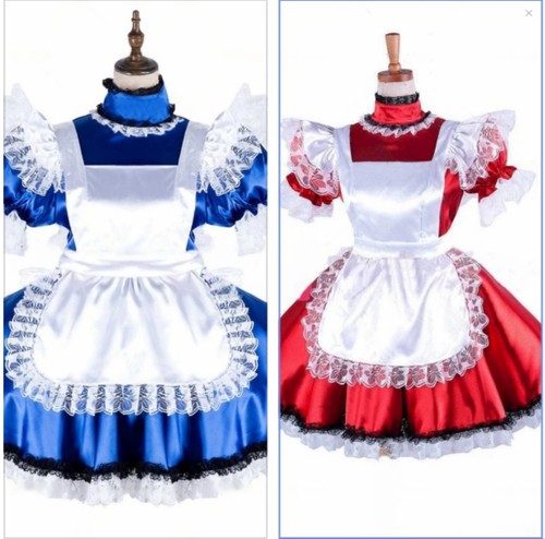 Girl maid sissy lockable - girl, red