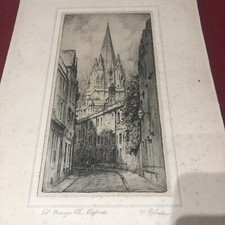 Framed Original Etching Print