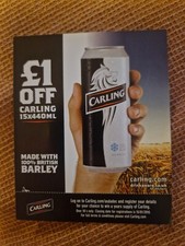 2010 Asda Carling Lager Promotional Voucher