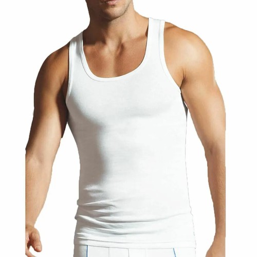 Mens white vest - 1-, pack
