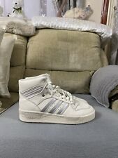 Adidas Originals Rivalry Hi Consortium White Silver Trainers BNWOB Size 9.5uk