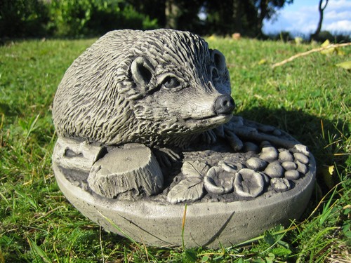 Hedgehog stone garden ornament - hedgehog,