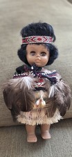 Vintage Maori Costumed 7" Doll Parrs Zealand Ethnic 