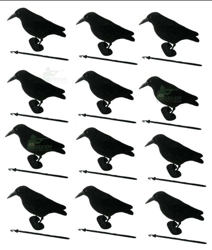 Flocked crow decoy full - crow, body