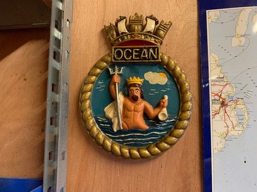 Hms ocean ship - ocean, plaque